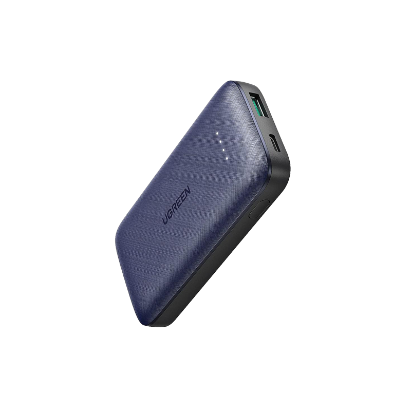 UGREEN 10000mAh Mini PD Fast Charging Power Bank USB-A+USB-C Blue