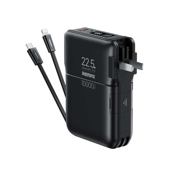 Remax RPP-670 Trigal Series 20W+22.5W Multi-compatible Cabled Charger Power Bank